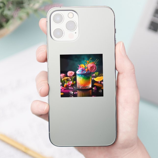 Adesivo cocktail colorido (Telefone)