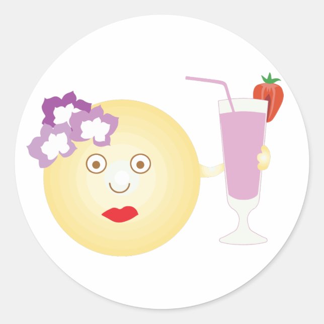 Adesivo Cocktail Loving Girly Emoji Stickers (Frente)