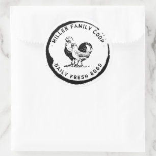 Adesivo cocô de frango decorativo de vintagem de café