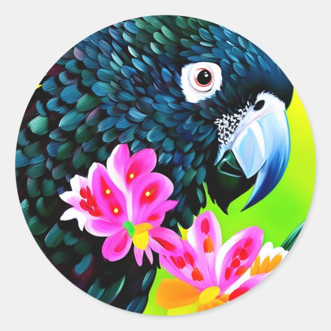 Adesivo Cocô preto com uma flor (Frente)