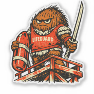 Adesivo Coconut Lifeguard Warrior — Vintage Summer Beach 