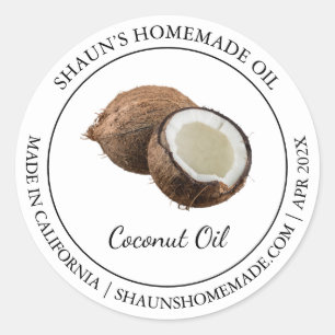 Adesivo Coconut Oil Modern label