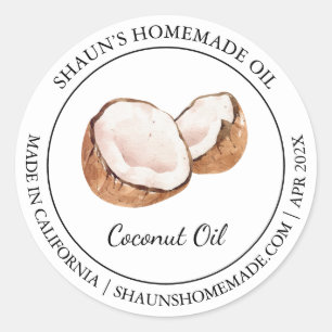 Adesivo Coconut Oil Modern label