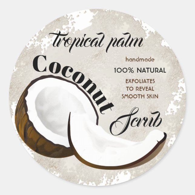 Adesivo Coconut Scrub (Frente)