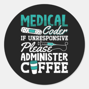 Adesivo Codificação Médica do Codificador de Café Assisten