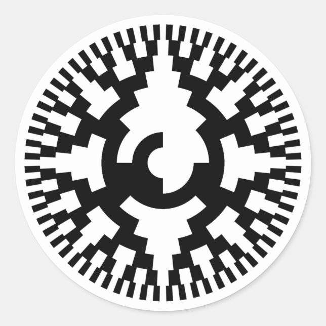 Adesivo Codificador de rotação de código de Cinza de 8 bit (Frente)