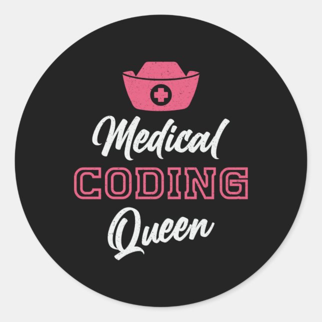 Adesivo Codificador Médico Queen Coding ICD Programmer Cod (Frente)