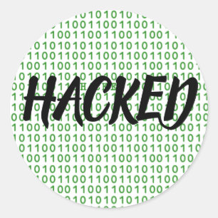 Adesivo Código Binário HACKED