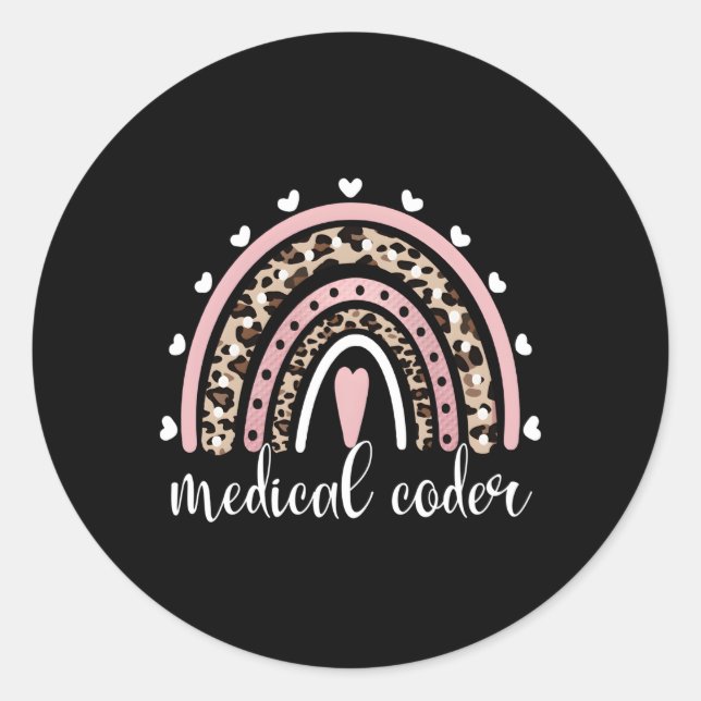 Adesivo Código Clínico de Codificação Médica do Arco-Íris  (Frente)