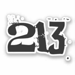 Adesivo Código de Área 213 (Los Angeles)