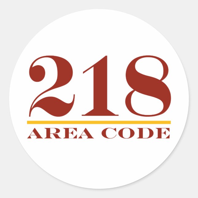 Adesivo Código de área 218 (Frente)