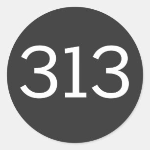 Adesivo Código de área 313 (Detroit)