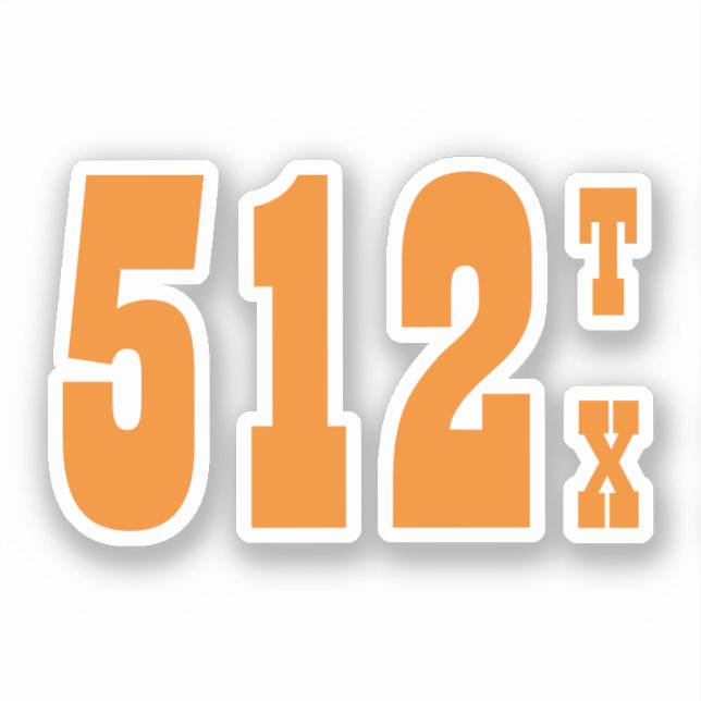 Adesivo Código de área 512 (Austin, TX) (Frente)