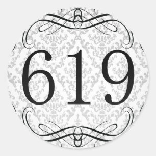 Adesivo Código de área 619
