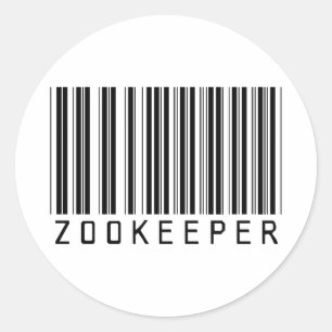 Adesivo Código de barras do Zookeeper