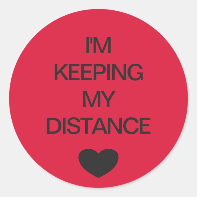 Adesivo Código de cor do distanciamento social - casamento (Frente)