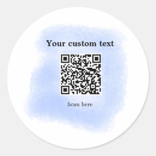 Adesivo código de verificação QR de cor aquática azul adic