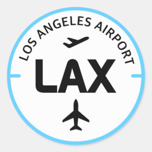 Adesivo Código do aeroporto LAX Los Angeles