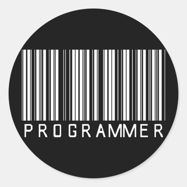 Adesivo Código do Bar do programador (Frente)