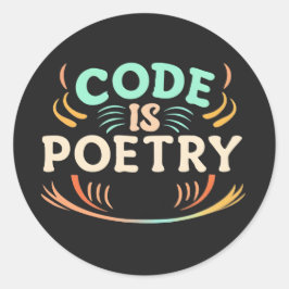 Adesivo Código é poesia: Libere a arte do programador