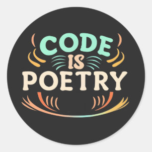 Adesivo Código é poesia: Libere a arte do programador