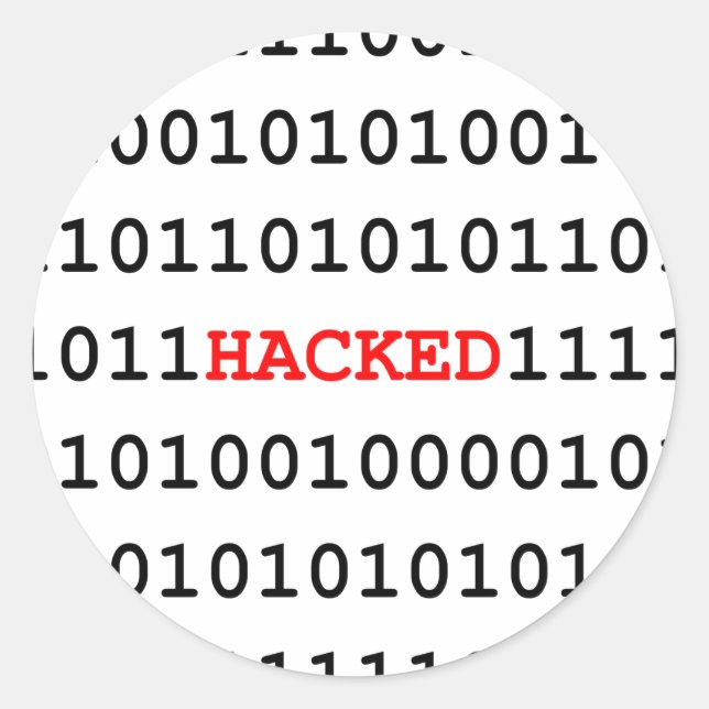 Adesivo Código Hacking (Frente)