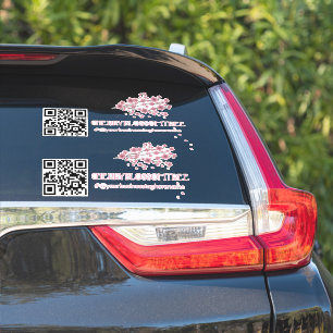Adesivo Código QR Cherry Blossom Nome comercial Carro Decê