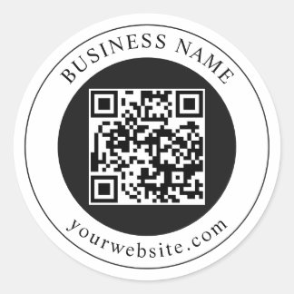 Adesivo Código QR com Nome da Empresa Editável