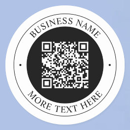 Adesivo Código QR com Nome da Empresa Texto Circular Editá