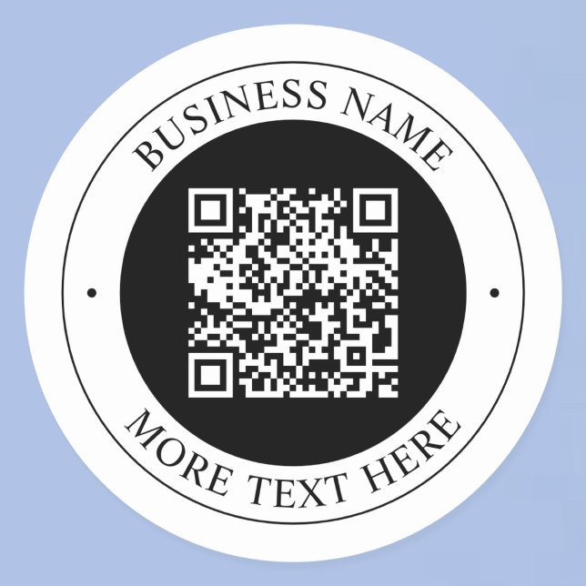 Adesivo Código QR com Nome da Empresa Texto Circular Editá (Criador carregado)