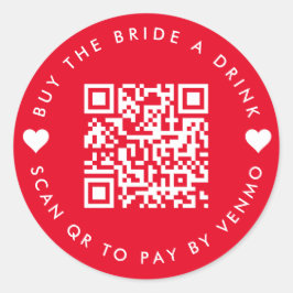 Adesivo Código QR Comprar a noiva A bebida - Festa de solt