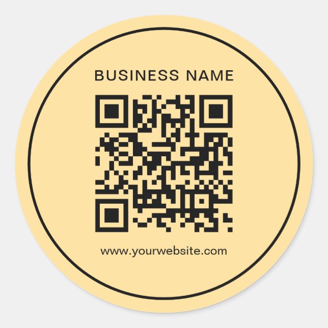 Adesivo Código QR da Empresa de Texto Personalizado do Mod (Frente)