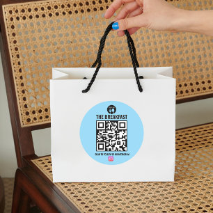 Adesivo Código Qr de Instagrância de Negócios Moderna Pret