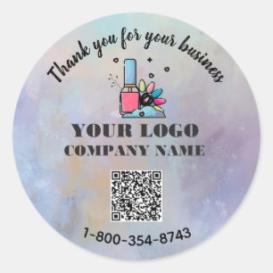 Adesivo Código QR de Logotipo Personalizado de Agradecimen