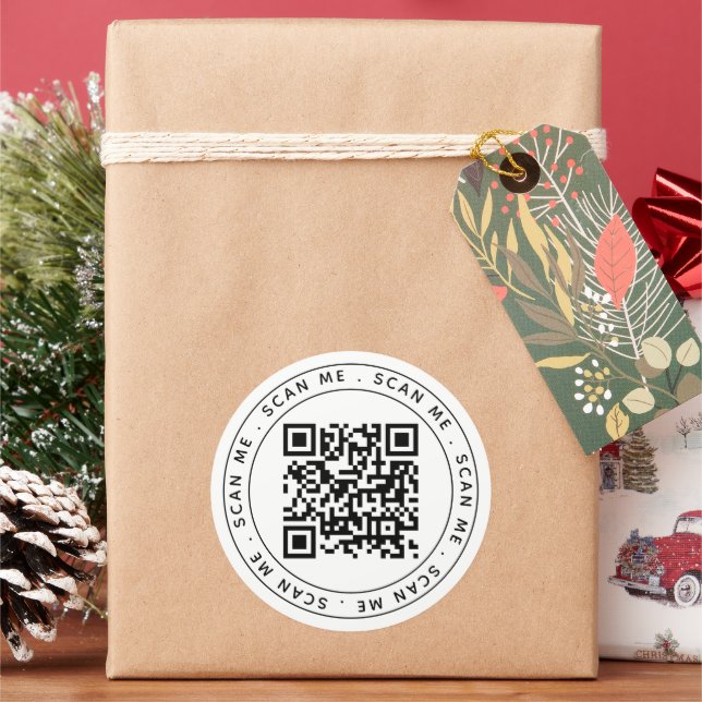 Adesivo Código QR de logotipo profissional mínimo (Feriado)