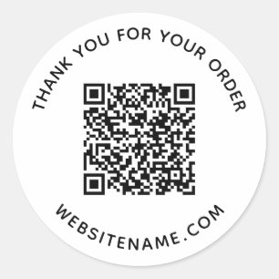 Adesivo Código QR de Negócios Agradecimento ao Cliente