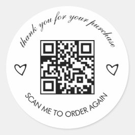 Adesivo Código QR de Negócios de Boutique Minimalista de O