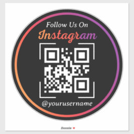 Adesivo Código QR de Negócios do Instagram Preto