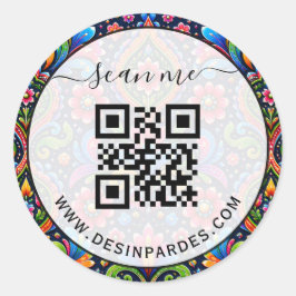Adesivo Código QR de negócios personalizado e site
