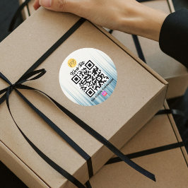 Adesivo Código Qr do Instagrador de Negócios Moderno Light