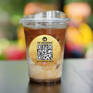 Adesivo Código Qr do Instagrar de Negócios Moderno Preto e