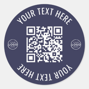 Adesivo Código QR do Logotipo da Empresa