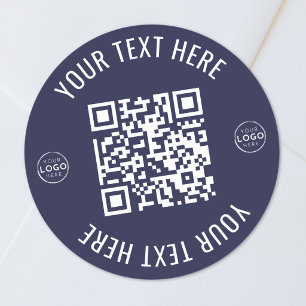 Adesivo Código QR do Logotipo da Empresa