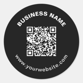 Adesivo Código QR e Nome da Empresa com Texto Circular em