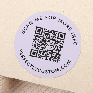 Adesivo Código QR e texto personalizado com luz roxa
