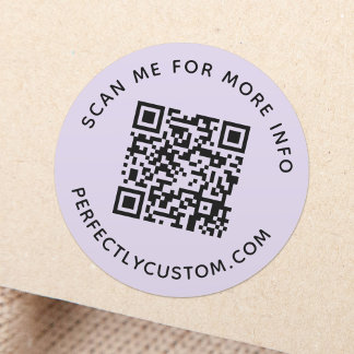 Adesivo Código QR e texto personalizado com luz roxa