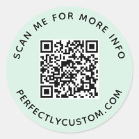 Código QR e texto personalizado com luz verde