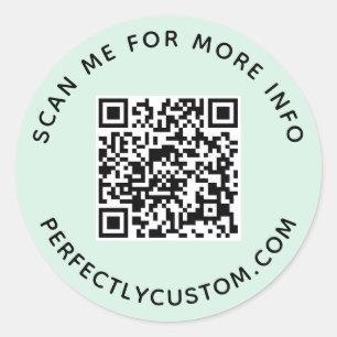 Adesivo Código QR e texto personalizado com luz verde