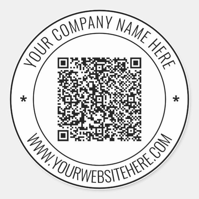 Adesivo Código QR e Texto Personalizado Personalizado Pers (Frente)