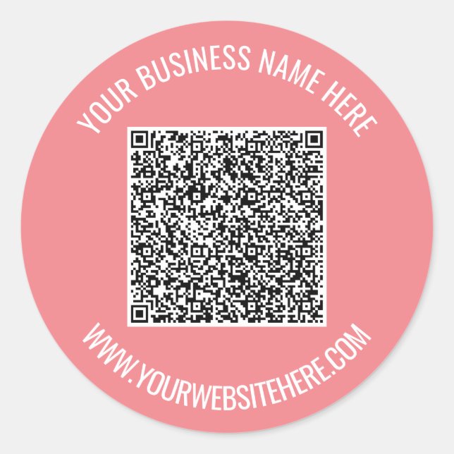 Adesivo Código QR e Texto Personalizado Personalizado Pers (Frente)